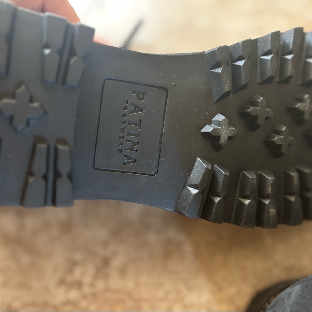 Patina Black Lace-Up women’s combat Boots - Picture 4 of 4